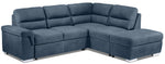 Simone 3-Piece Sectional with Left-Facing Pop-Up Bed - Blue