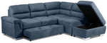 Simone 3-Piece Sectional with Left-Facing Pop-Up Bed - Blue