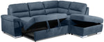 Simone 3-Piece Sectional with Left-Facing Pop-Up Bed - Blue