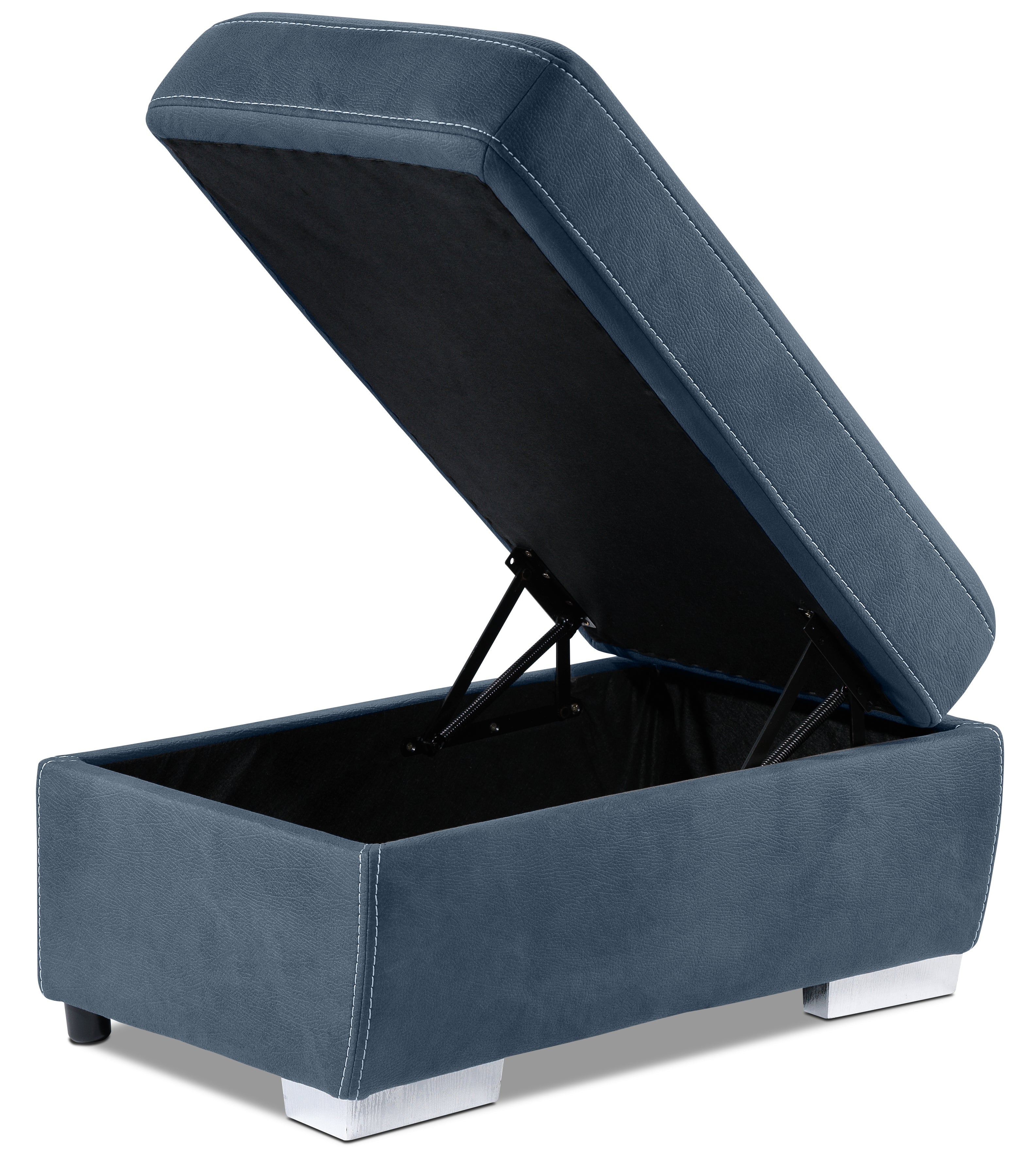 Simone 3-Piece Sectional with Left-Facing Pop-Up Bed - Blue