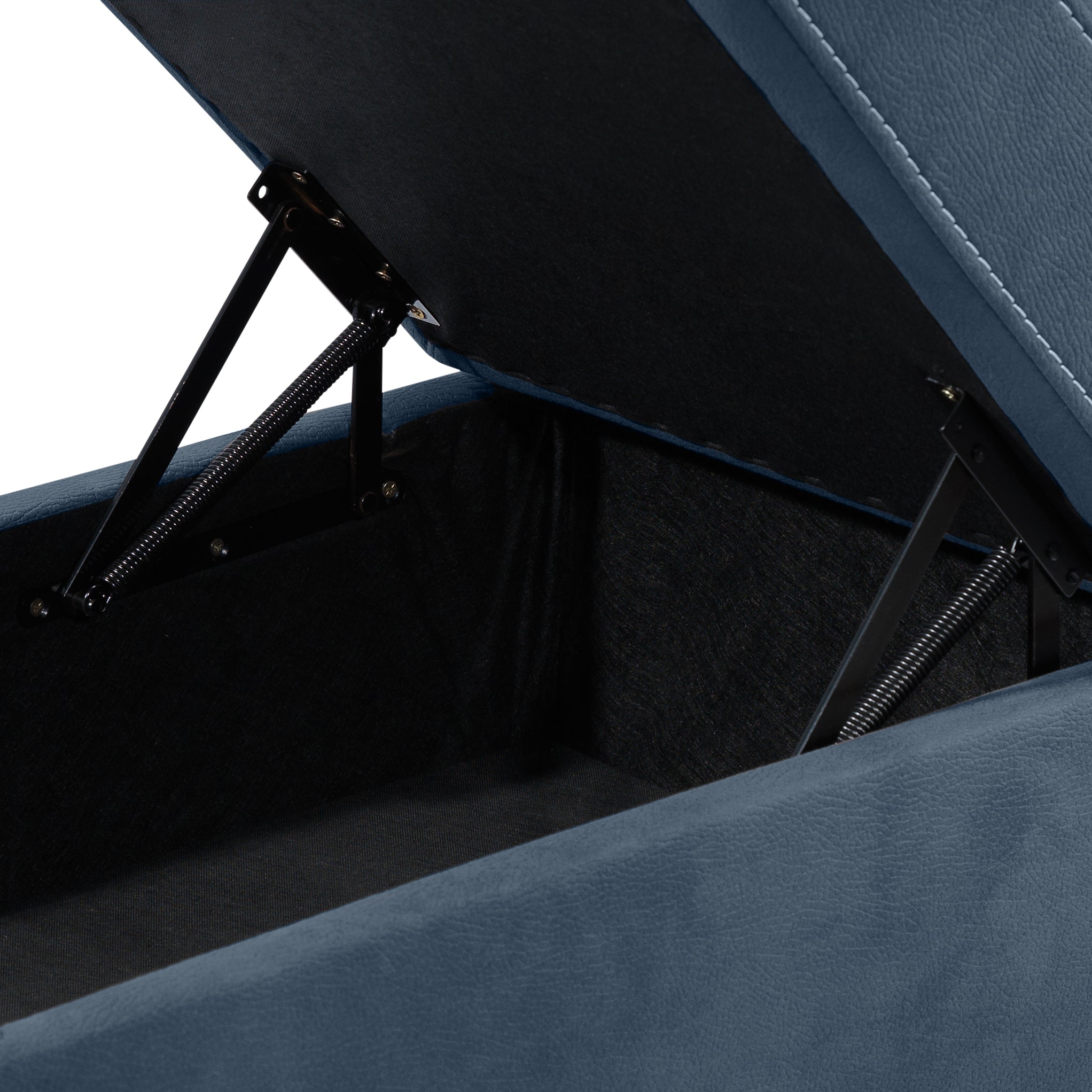 Simone 3-Piece Sectional with Left-Facing Pop-Up Bed - Blue