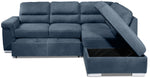 Simone 3-Piece Sectional with Left-Facing Pop-Up Bed - Blue