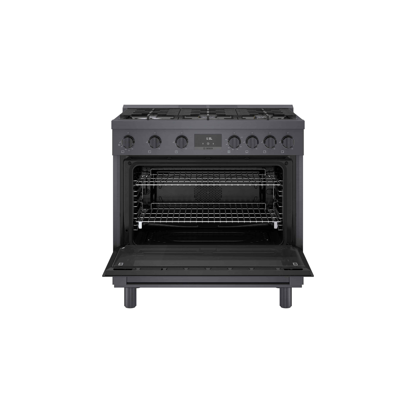 Bosch 36" Industrial Style Gas Range Black Stainless Steel - HGS8645UC