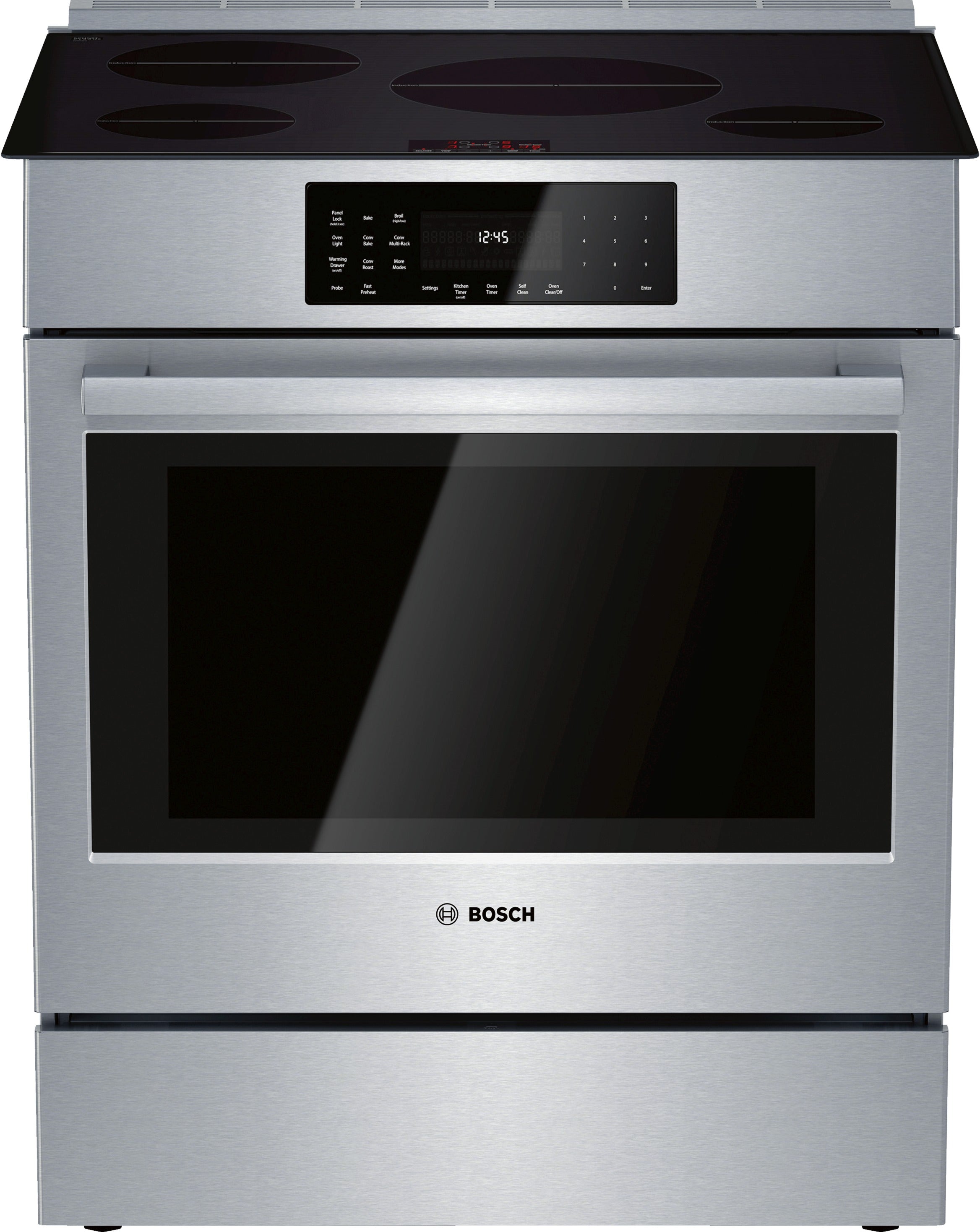 Bosch 30" Stainless Steel Induction Slide-In Range - HII8056C