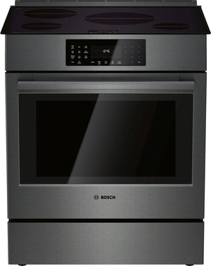 Bosch Cuisinière à induction 4,6 pi³ encastrable 30 po acier inoxydable noir HII8046C