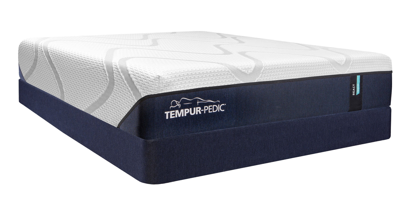 Tempur-Pedic React Medium Firm King Mattress and Split Boxspring Set