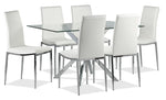 Darron 7-Piece Dining Table Set - White