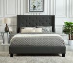 Audrey 3-Piece Queen Bed - Dark Grey