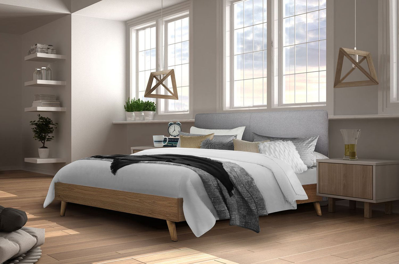 Cassidy 3-Piece Full Bed - Grey