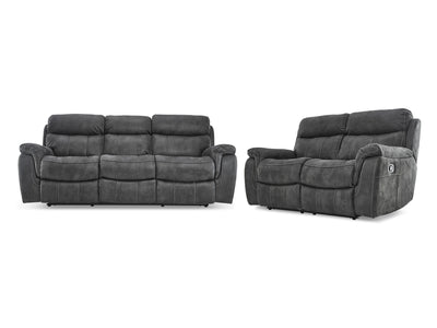 Morrow II Ens. sofa et causeuse inclinables – gris