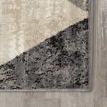 Siecle Triangle Shapes Area Rug - 8' X 11' - Cream/Beige