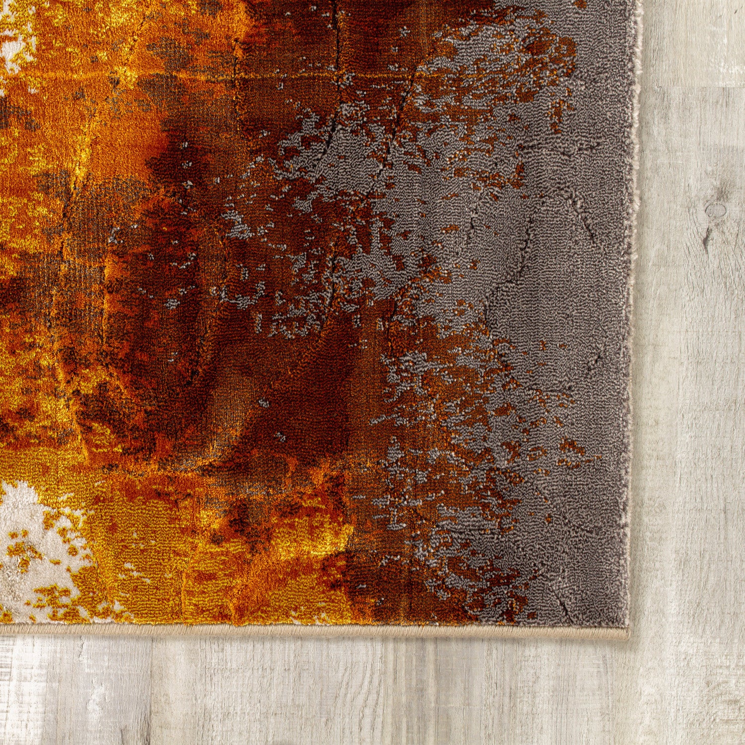 Pollo Distressed Abstract Area Rug - 5' X 8' Cream/Orange