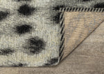 Kathy Leopard Print Area Rug - 8' X 11' - Grey/Black