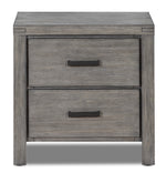 Copeland Night Table - Wire-Brushed Grey