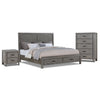 Copeland Chambre à coucher avec rangement 5 mcx très grand – gris brossé métallique