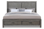 Copeland 6-Piece King Storage Bedroom Package - Wire-Brushed Grey