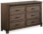 Rossco 6-Drawer Dresser - Rustic Oak