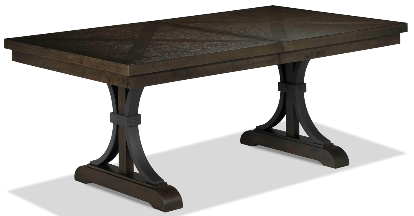 Flanigan Extendable Dining Table - Distressed Espresso