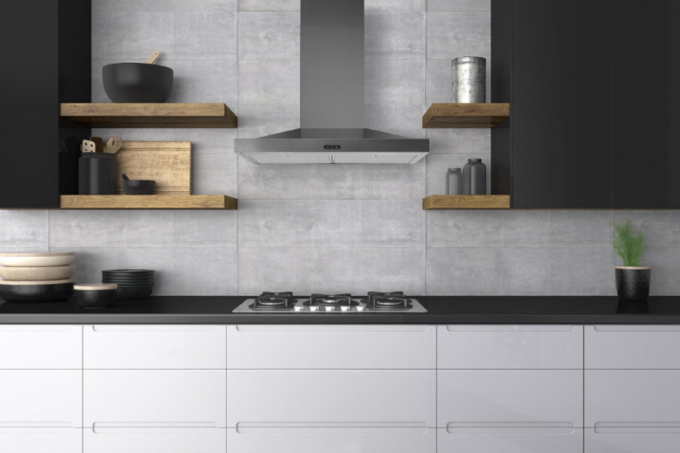 Venmar Black Stainless Steel 30" 600 Max CFM Pyramid Chimney Range Hood - VCS55030BSL