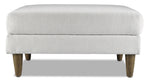 Amelia Ottoman and a Half - Light Grey