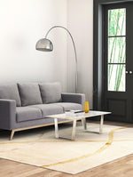 Nezahual Coffee Table - Stone/Stainless Steel