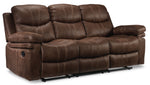Marbella Reclining Sofa with Drop Down Table - Brown