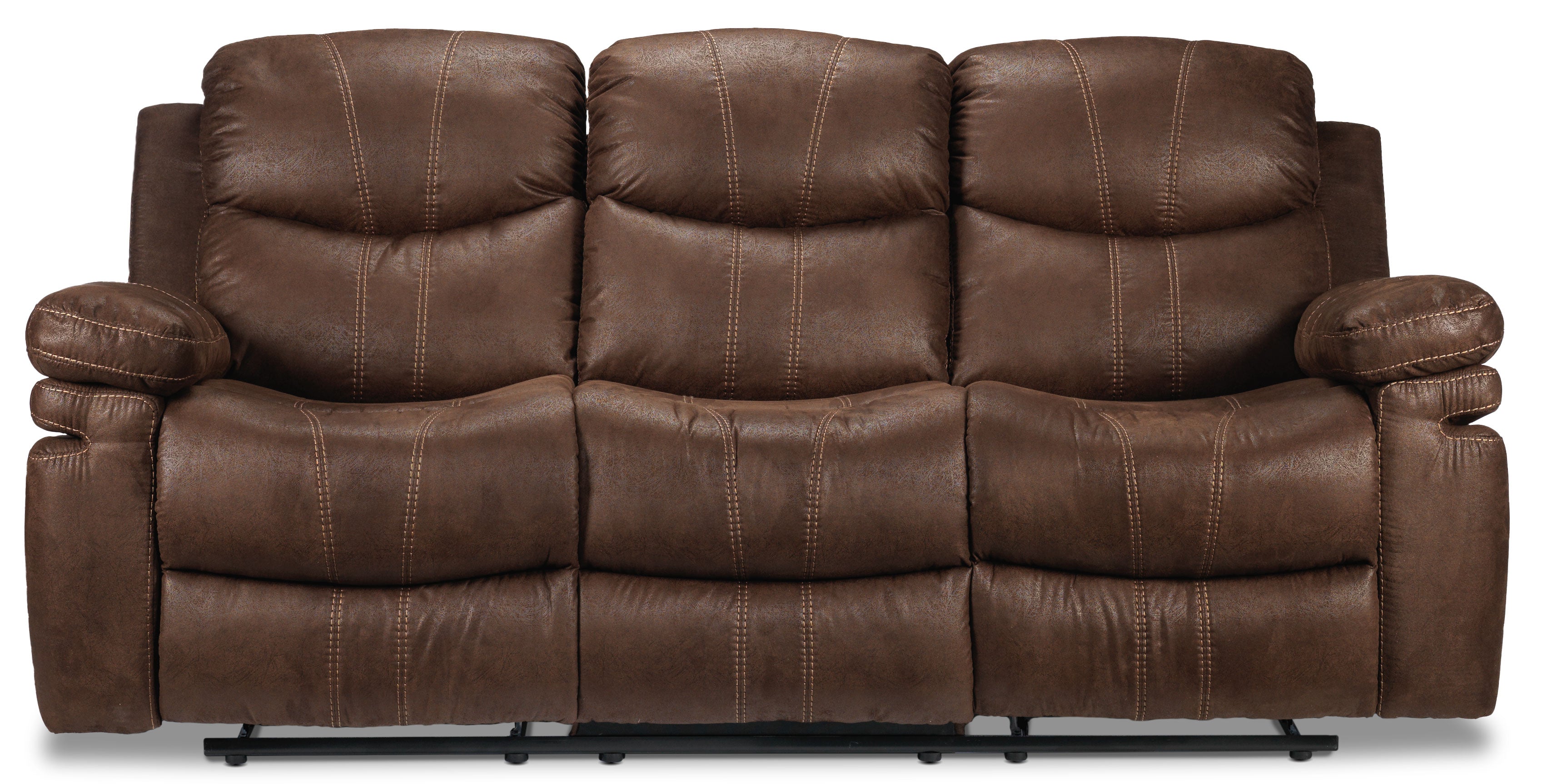 Marbella Reclining Sofa with Drop Down Table - Brown