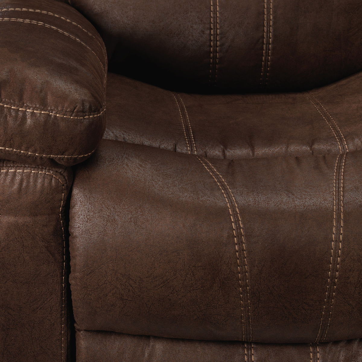 Marbella Reclining Sofa with Drop Down Table - Brown