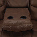 Marbella Reclining Sofa with Drop Down Table - Brown