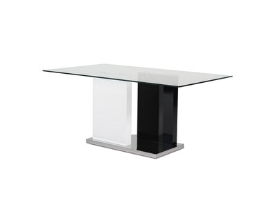 Atlas Table de salle à manger – noir, blanc