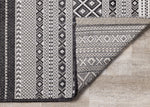Jango Indoor/Outdoor Tribal Area Rug - 8' X 11' - Grey/Black