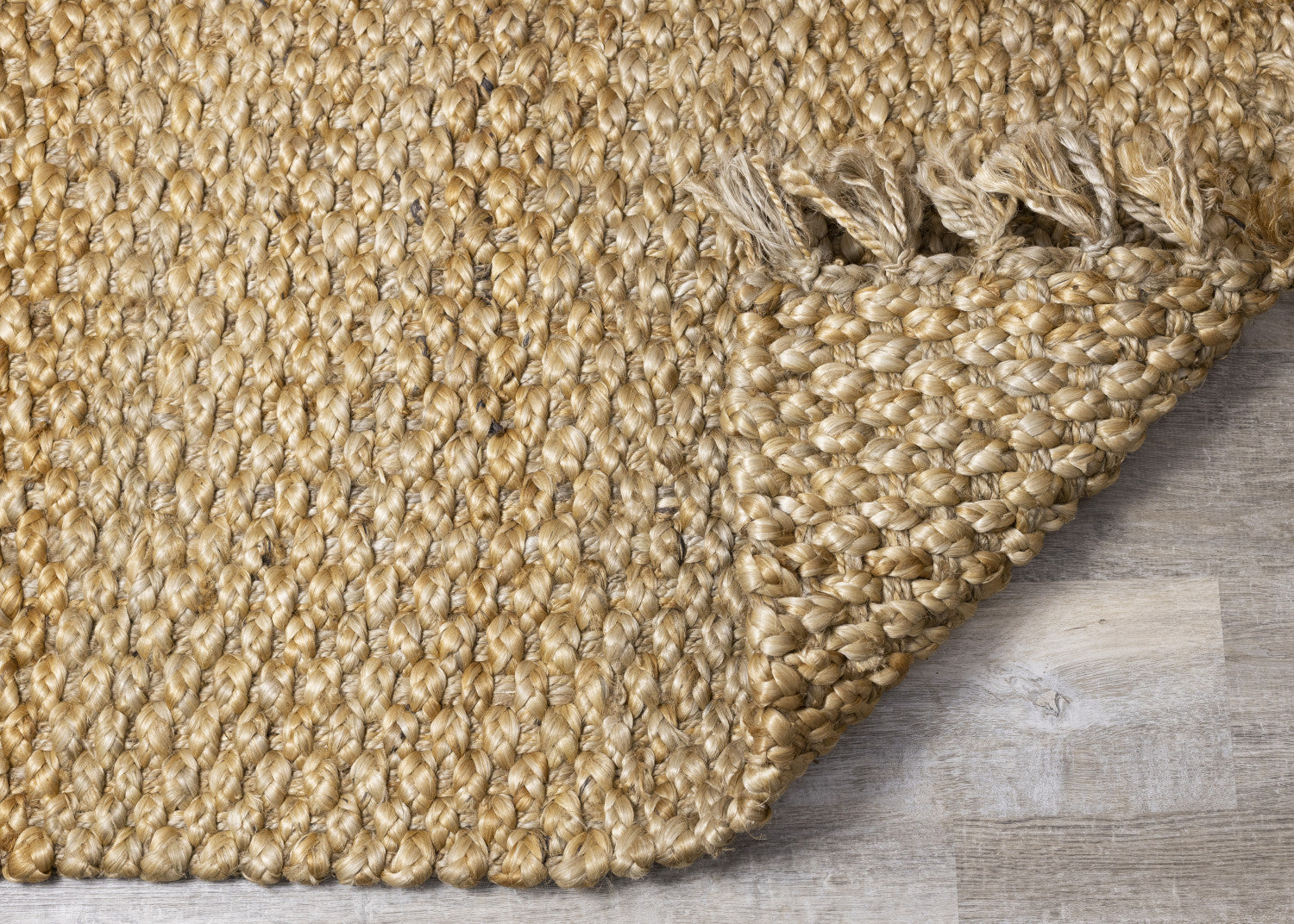 Jute Braided Area Rug - 8' X 11' - Beige