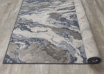 Intrepid Rushing Water Area Rug - 5' X 8' - Blue/Cream