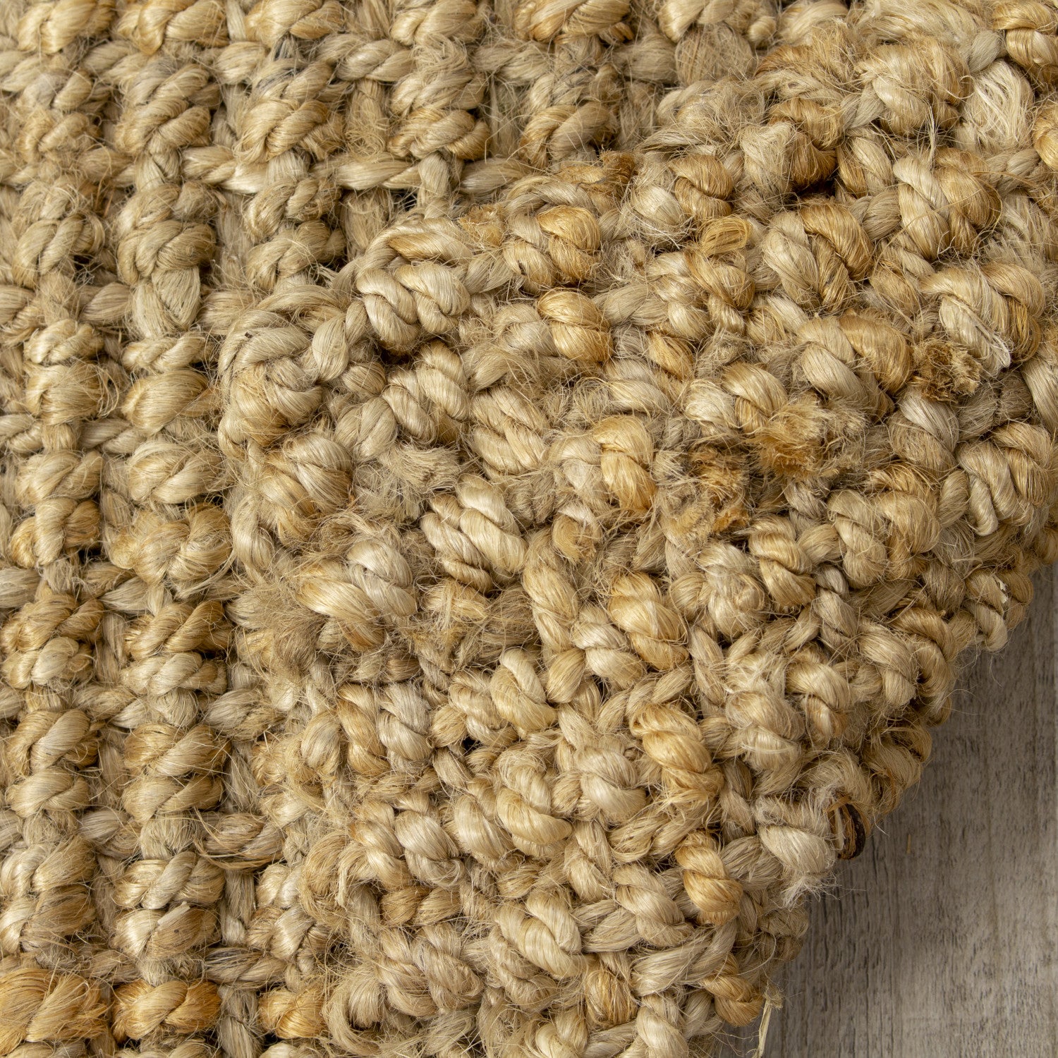 Jute Chunky Boucle Area Rug - 8' X 11' - Beige