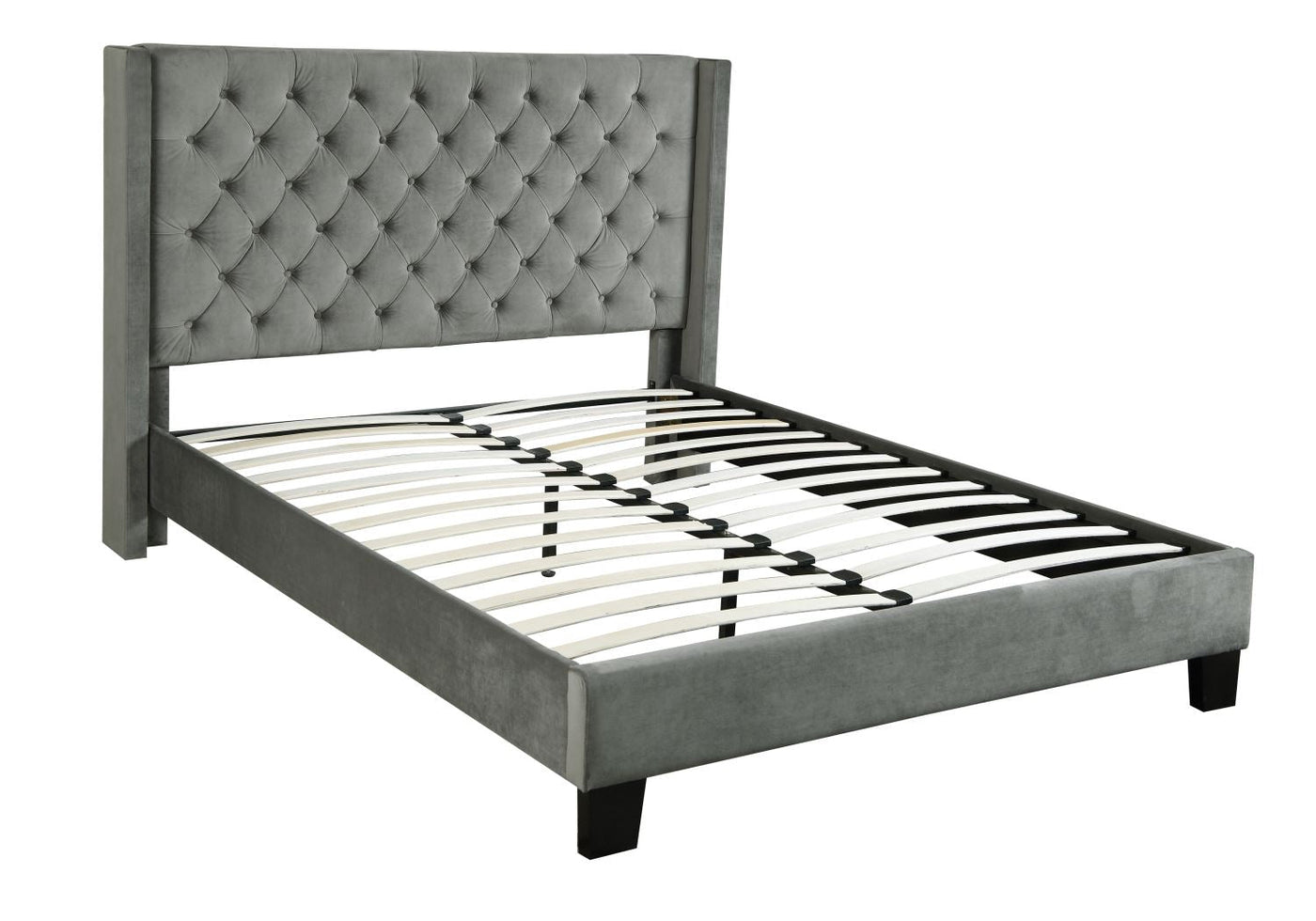 Olsen 3-Piece King Platform Bed - Grey