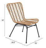 Rosthern Outdoor Dining Chair - Natural/Black - Set of 2