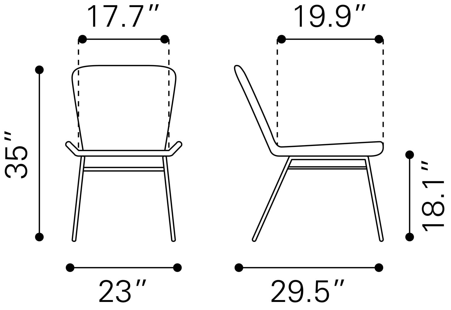 Rosthern Outdoor Dining Chair - Natural/Black - Set of 2