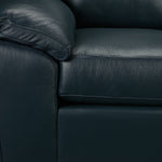 Gaetano Leather Sofa, Loveseat and Chair Set - Havana Atlantic Blue