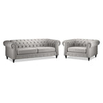 Derbyshire Sofa and Chair and a Half Set - Grey