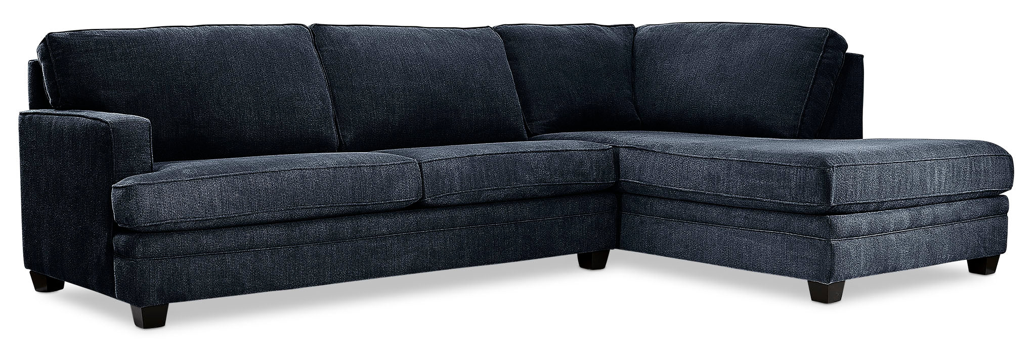 Anatasia 2-Piece Sectional with Right-Facing Chaise - Navy