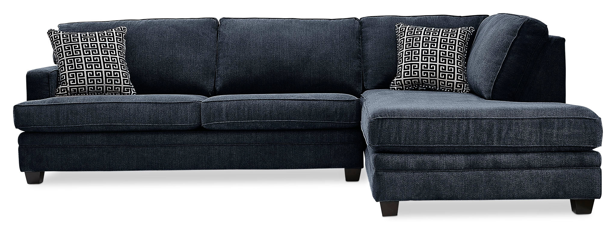 Anatasia 2-Piece Sectional with Right-Facing Chaise - Navy