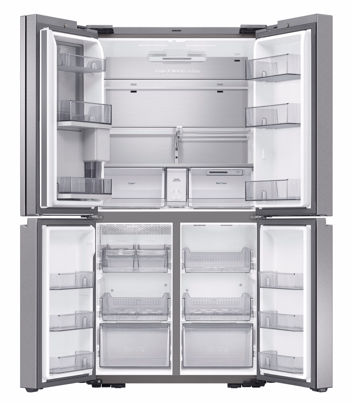 Samsung Stainless Steel Counter Depth 4 Door Flex Refrigerator (22.8 Cu.Ft) - RF23A9671SR/AC