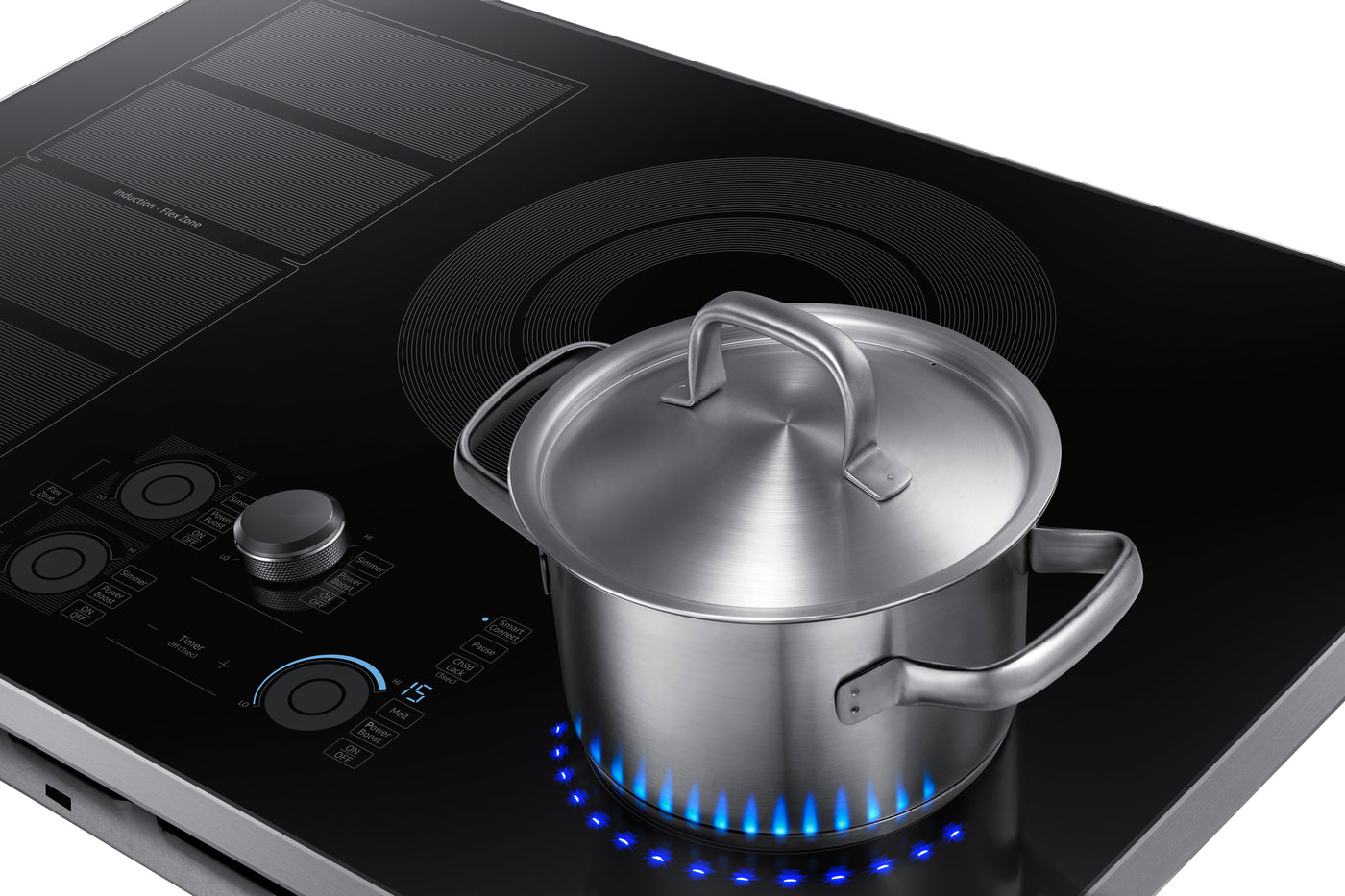 Surface de cuisson à induction Samsung, technologie de flamme