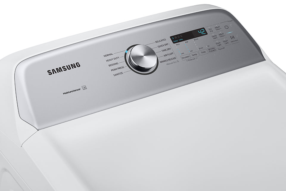 Samsung White Electric Dryer with Sensor Dry (7.4 Cu.Ft) - DVE50T5205W/AC