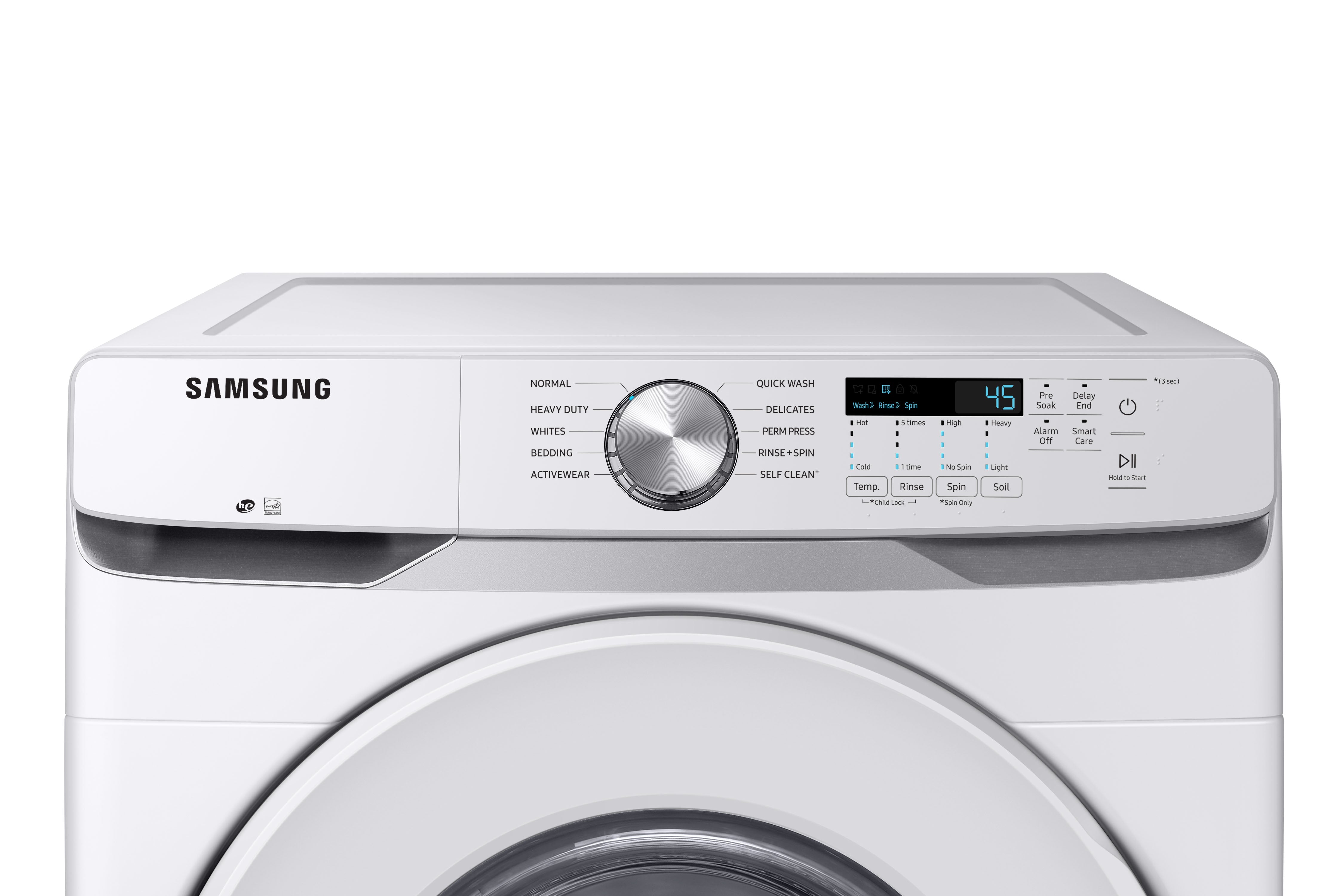 Samsung White Front Load Washer with Shallow Depth (5.2 Cu.Ft) - WF45T6000AW/A5