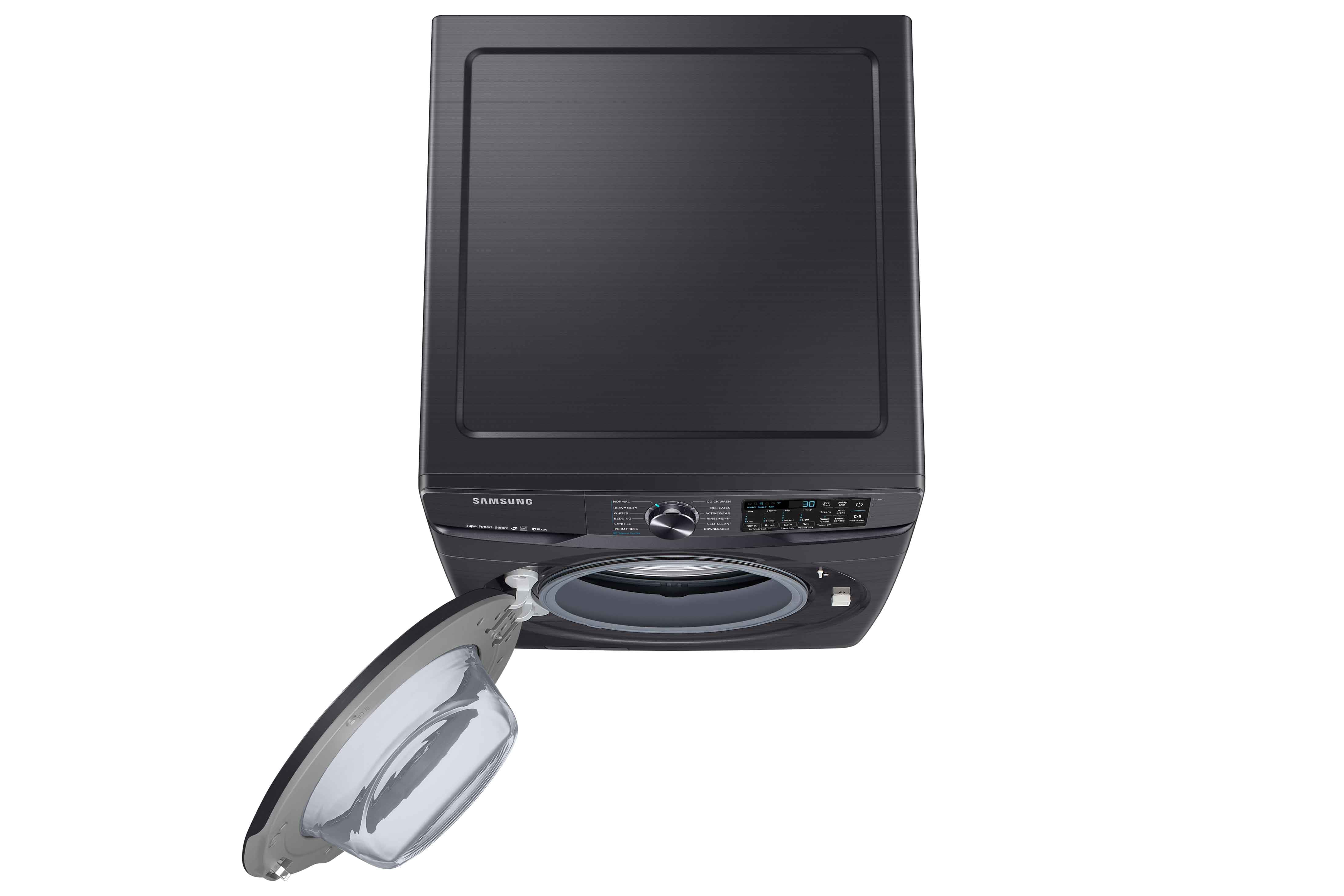 Samsung Black Stainless Steel Front Load Washer with Super Speed (5.8 Cu.Ft) - WF50T8500AV/A5