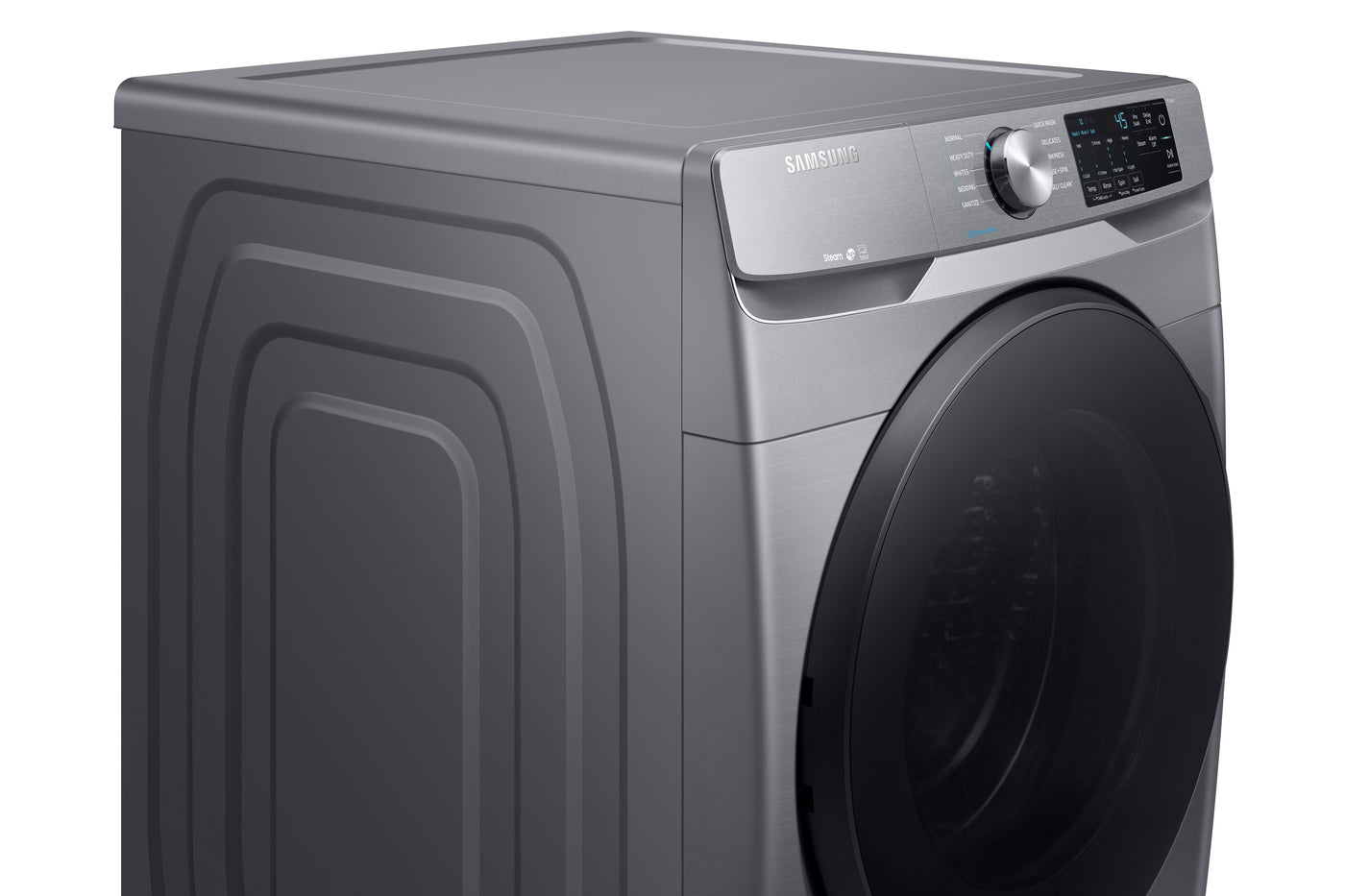 Samsung Stainless Platinum Steam Front Load Washer (5.2 Cu. Ft.) - WF45R6100AP/US
