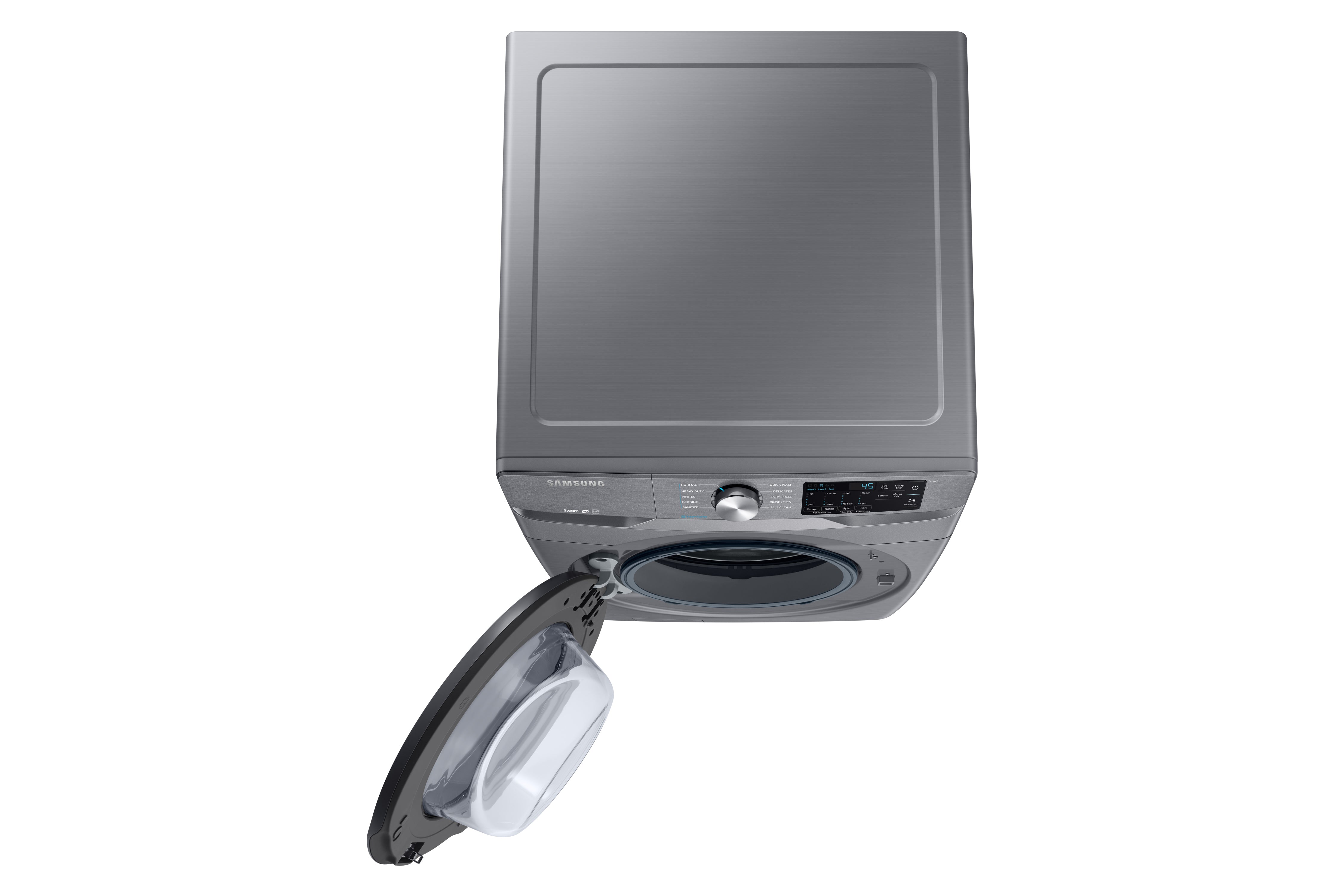 Samsung Stainless Platinum Steam Front Load Washer (5.2 Cu. Ft.) - WF45R6100AP/US