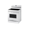 Samsung Cuisinière électrique autonome à convection par ventilateur 6,3 pi³ avec Wi-Fi et friture à air blanc NE63A6511SW/AC