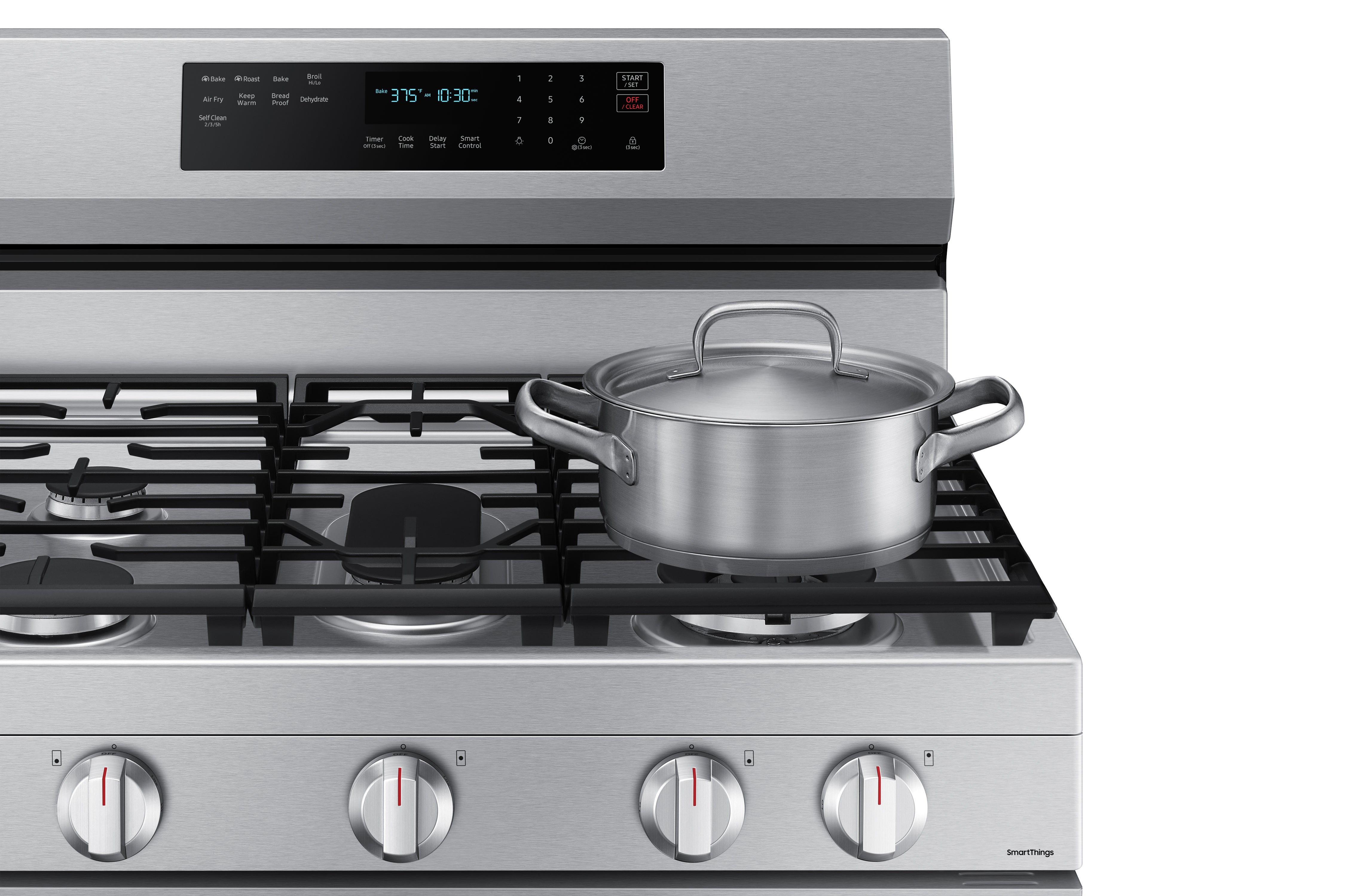 Samsung Stainless Steel Gas True Convection Range with Wi-Fi and Air Fry (6.0 Cu.Ft) - NX60A6711SS/AA